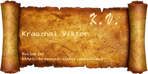 Krasznai Viktor névjegykártya
